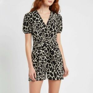 LTD Giraffe Black and White Romper